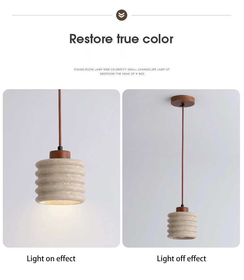 Yellow Cave Stone Led Pendant Lamp, Small Hanging Lighting