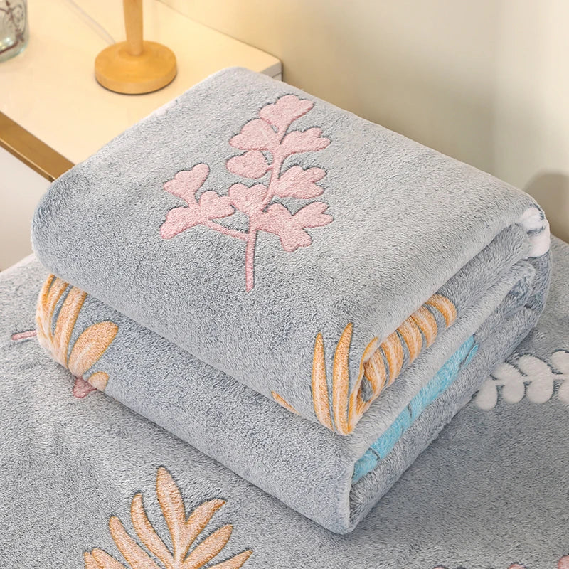 Floral Fleece Blanket, Various Colors, Patterns, Sizes