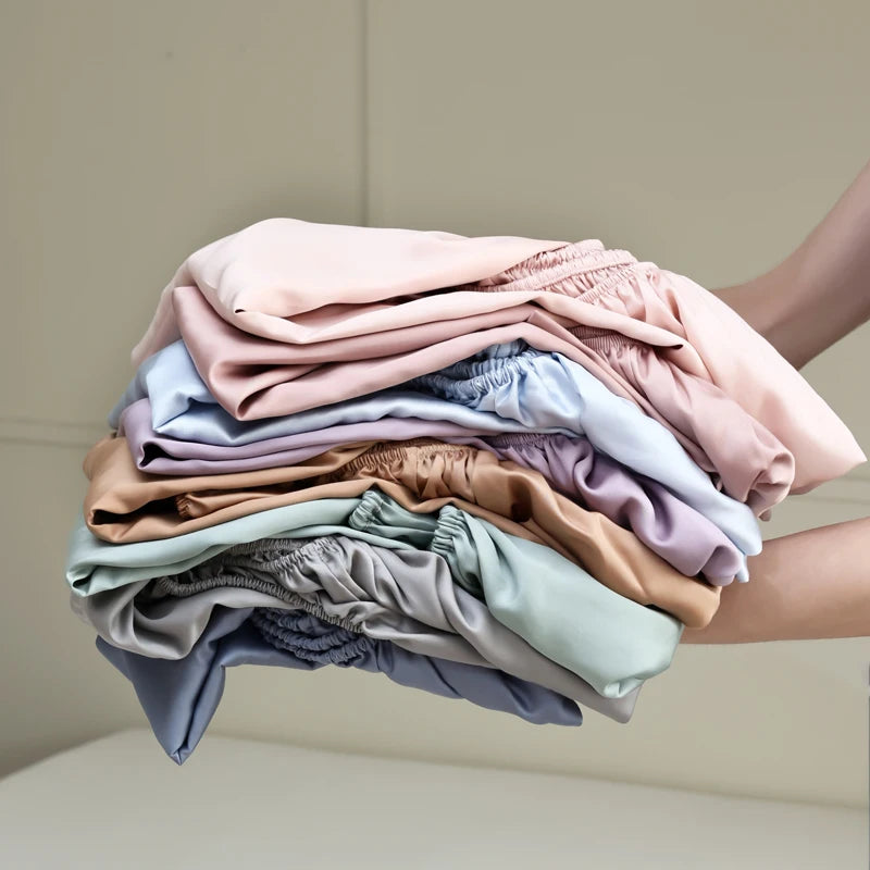 Mulberry Silk Fitted Sheet, Non-Slip Bed Cover