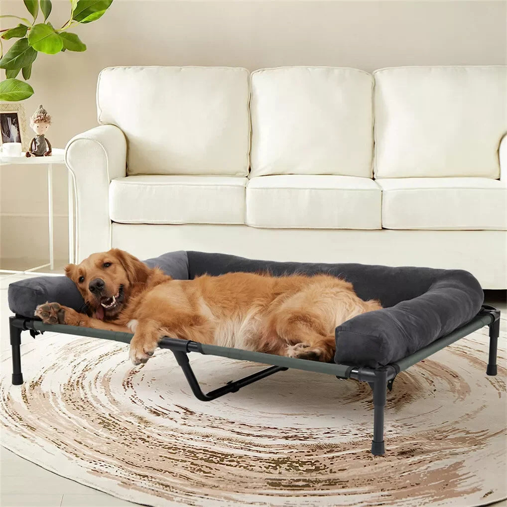 Elevated Dog Bed, Cooling Raised Pet Lounger