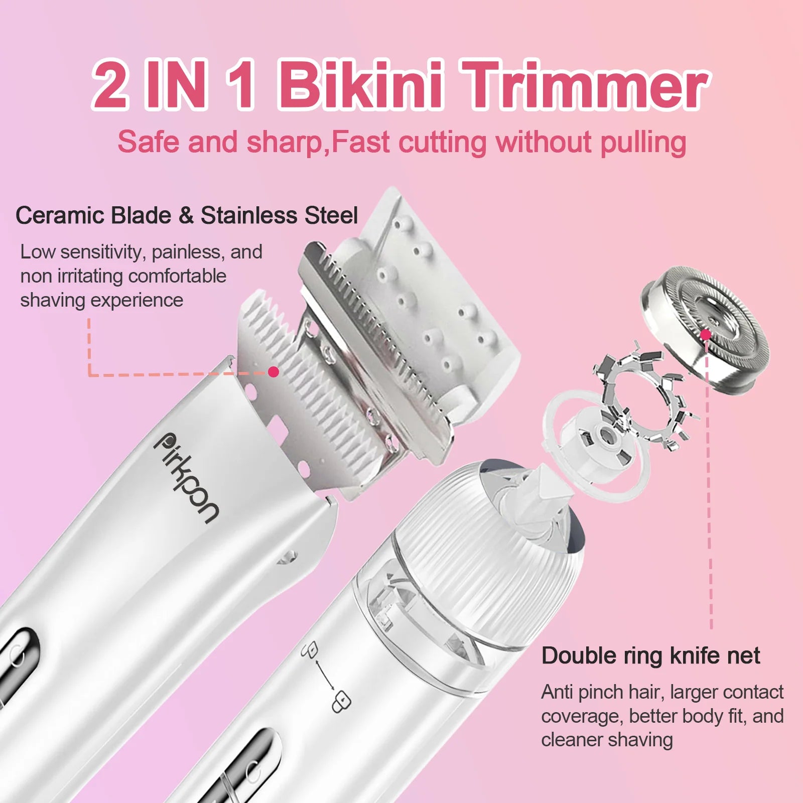 Rechargeable Dual-Head Shaver Women Hair Remover