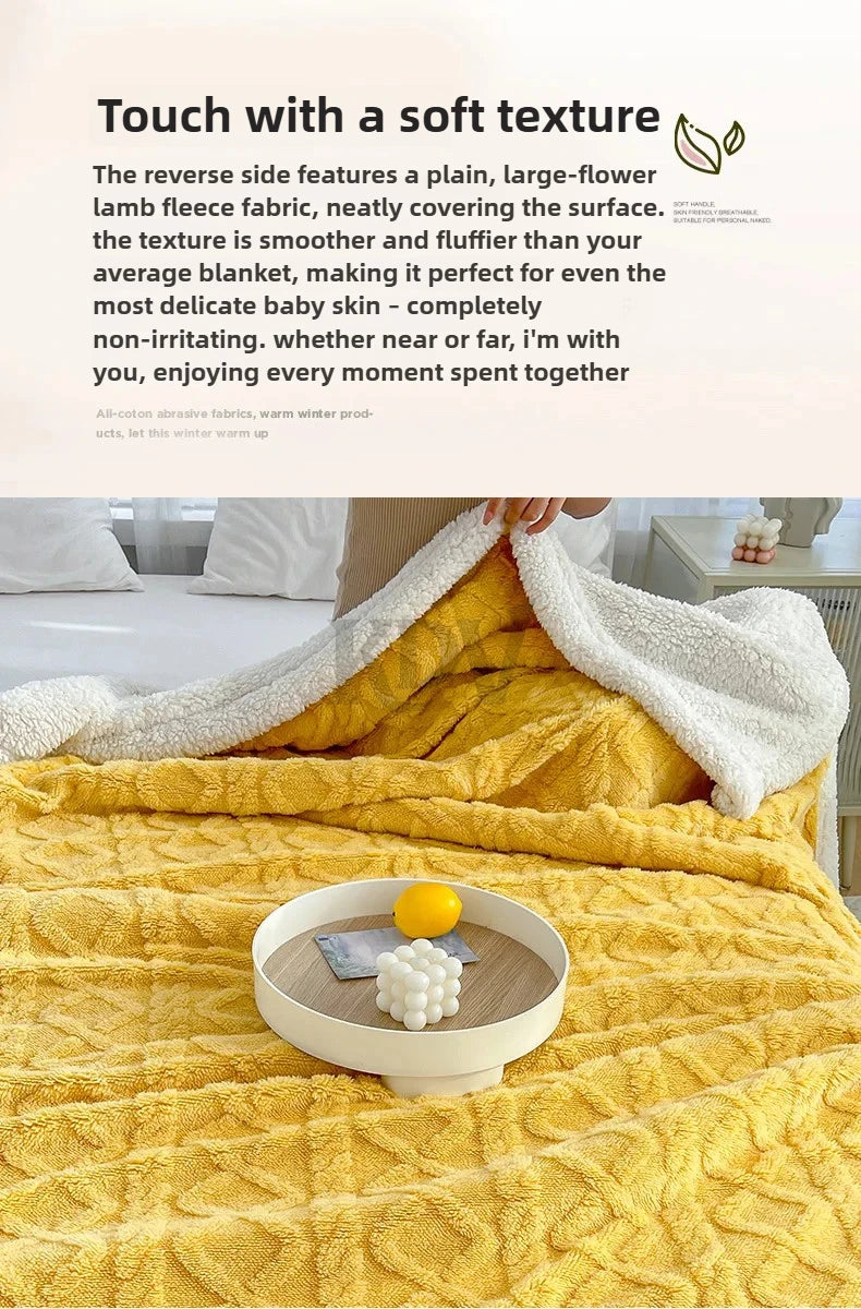 Fleece Blanket, Thick Warm, Single, Double, 10 Colors