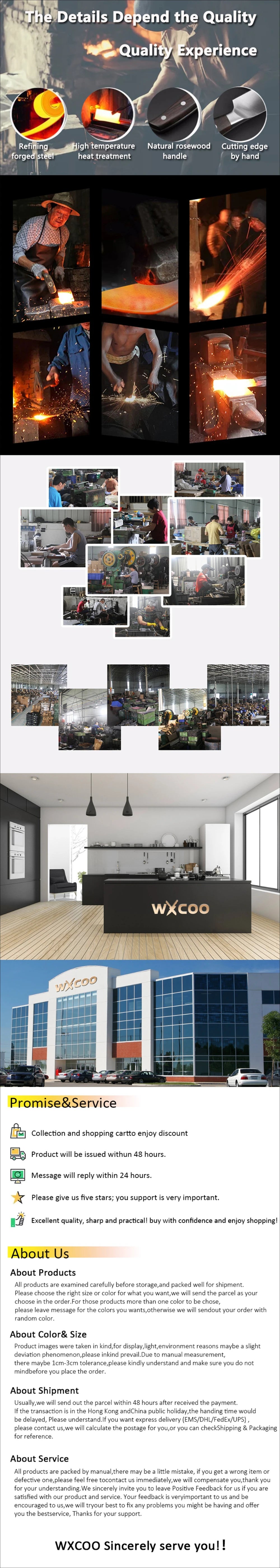 Handmade Forged Kitchen Knives 1-5 Pcs Set