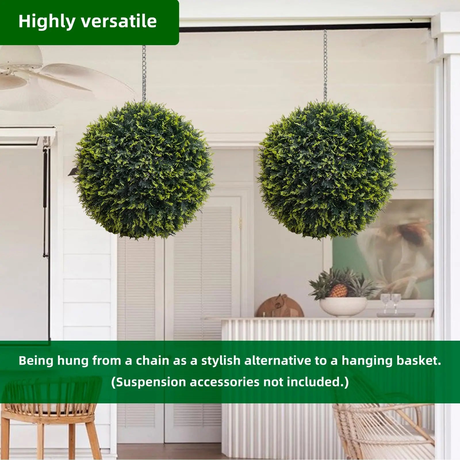 Topiary Balls, Artificial, Outdoor, Set of 2