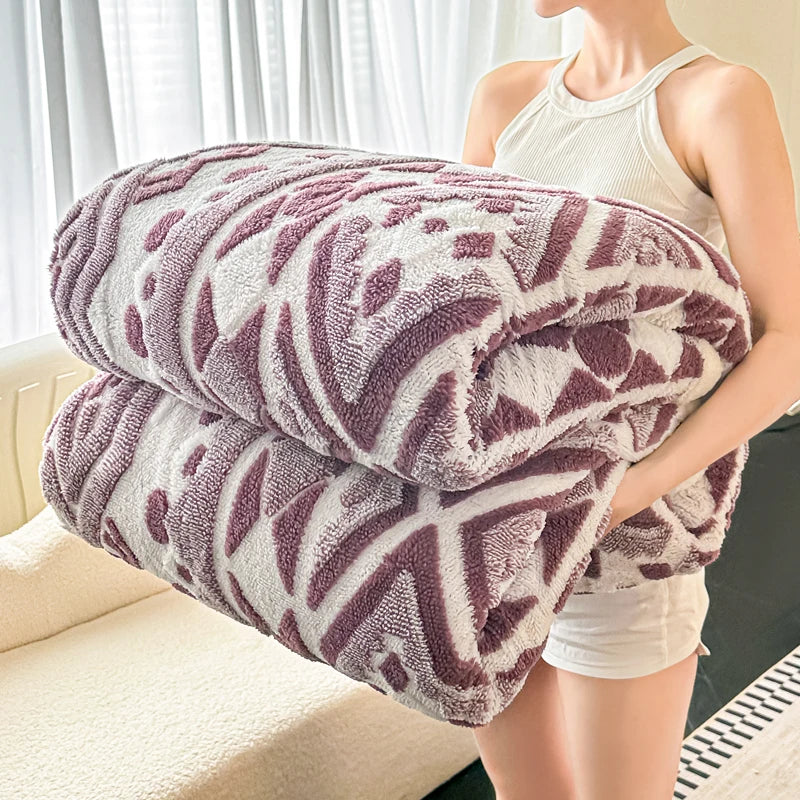 Fleece Blanket, Artificial Wool, Various Colors, Sizes