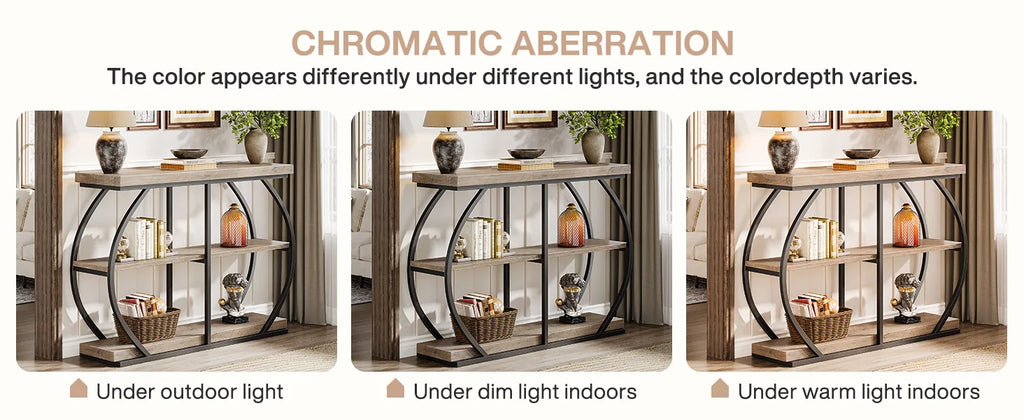 41.3" Console Table, 3-Tier Entryway Table