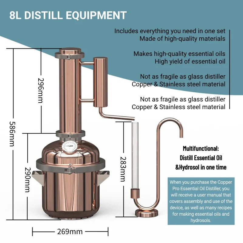 8L Home Distiller Essential Oil Distillation Kit