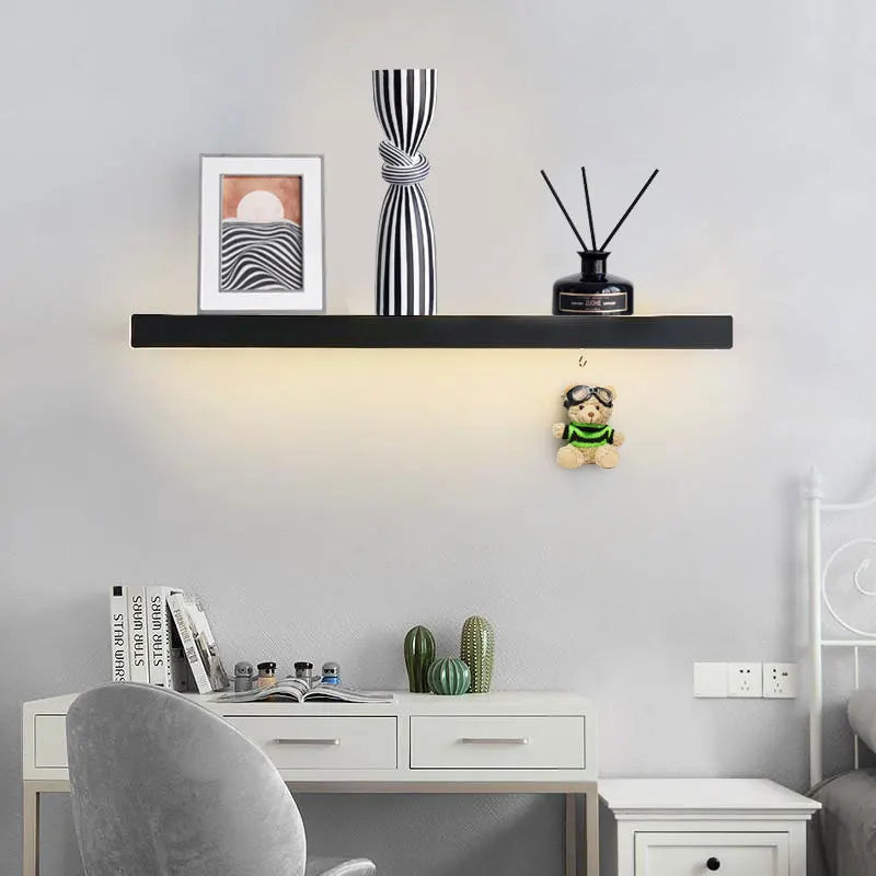 Storage rack, strip lamp, Black, White