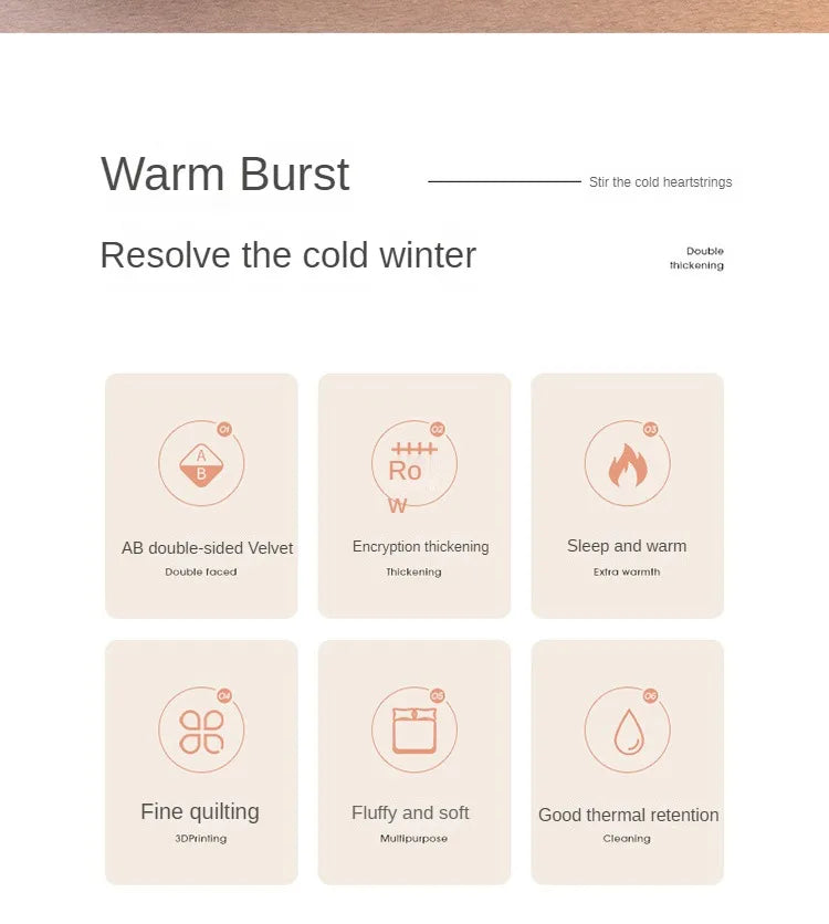 Lamb Wool, Cotton Quilt, Various Sizes, Colors