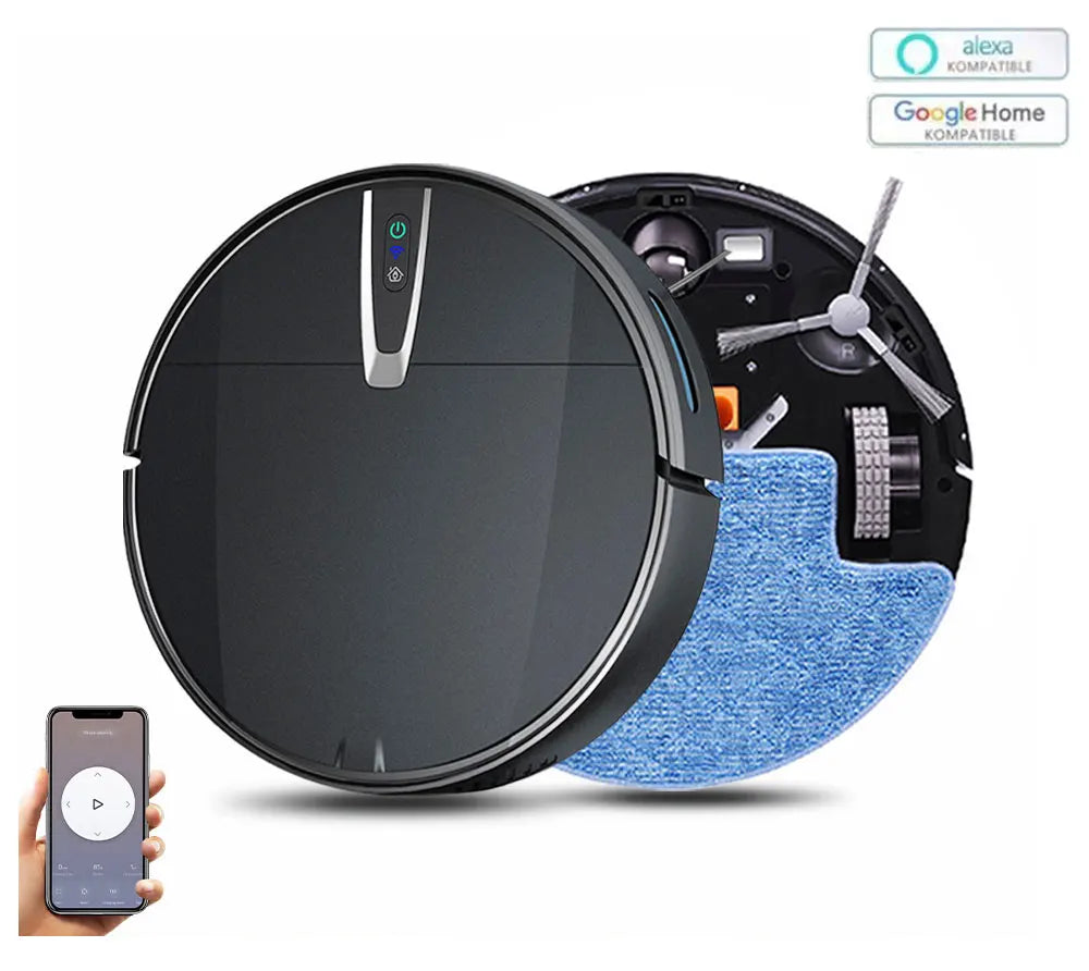 Robot Vacuum, Smart Mop, APP& Voice Control, Autocharge
