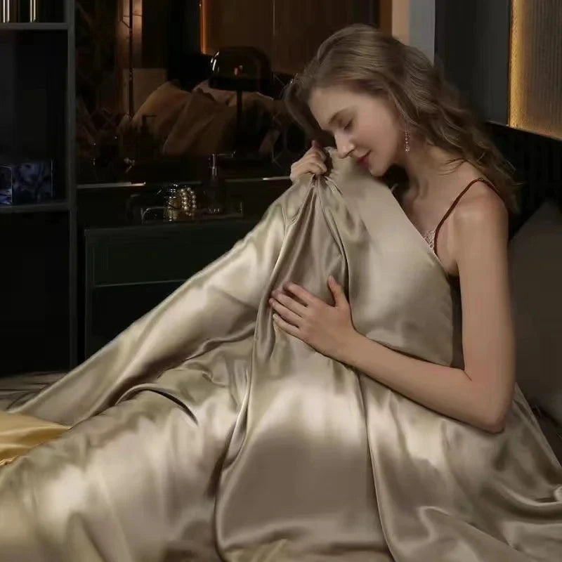 Satin Bedding Set, Duvet Cover, Sheets, Pillowcases