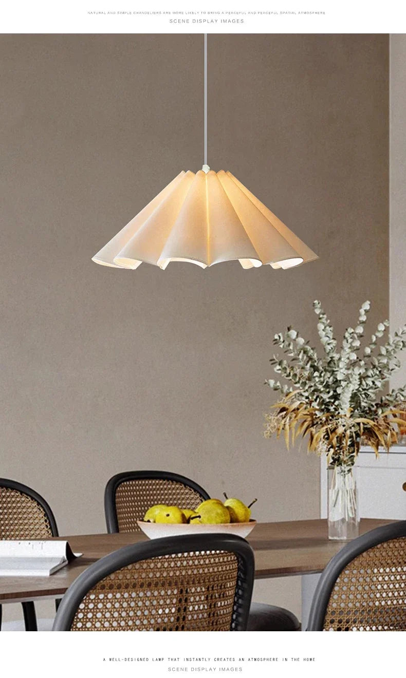 Fabric Led Chandelier Pendant Lamp, Adjustable Cord