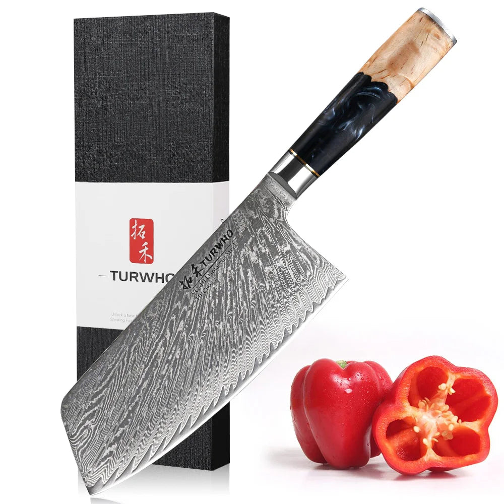 Damascus Kitchen Chef Knife High Carbon Steel