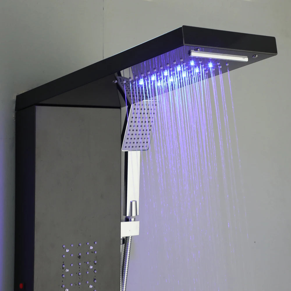 Shower Tower Waterfall Shower Head, Body Massage Jet