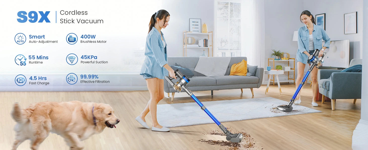 Cordless 45Kpa Stick Vacuum with LED Display
