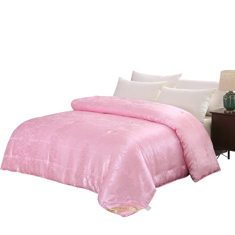 Natural Mulberry/ Silk Comforter, Duvet, Multicolored