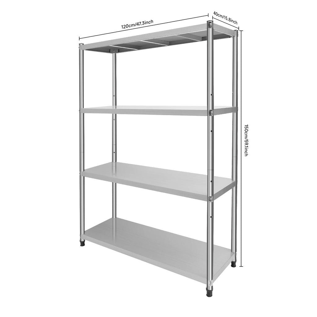 3-Tier 201 Stainless Steel Adjustable Storage Rack