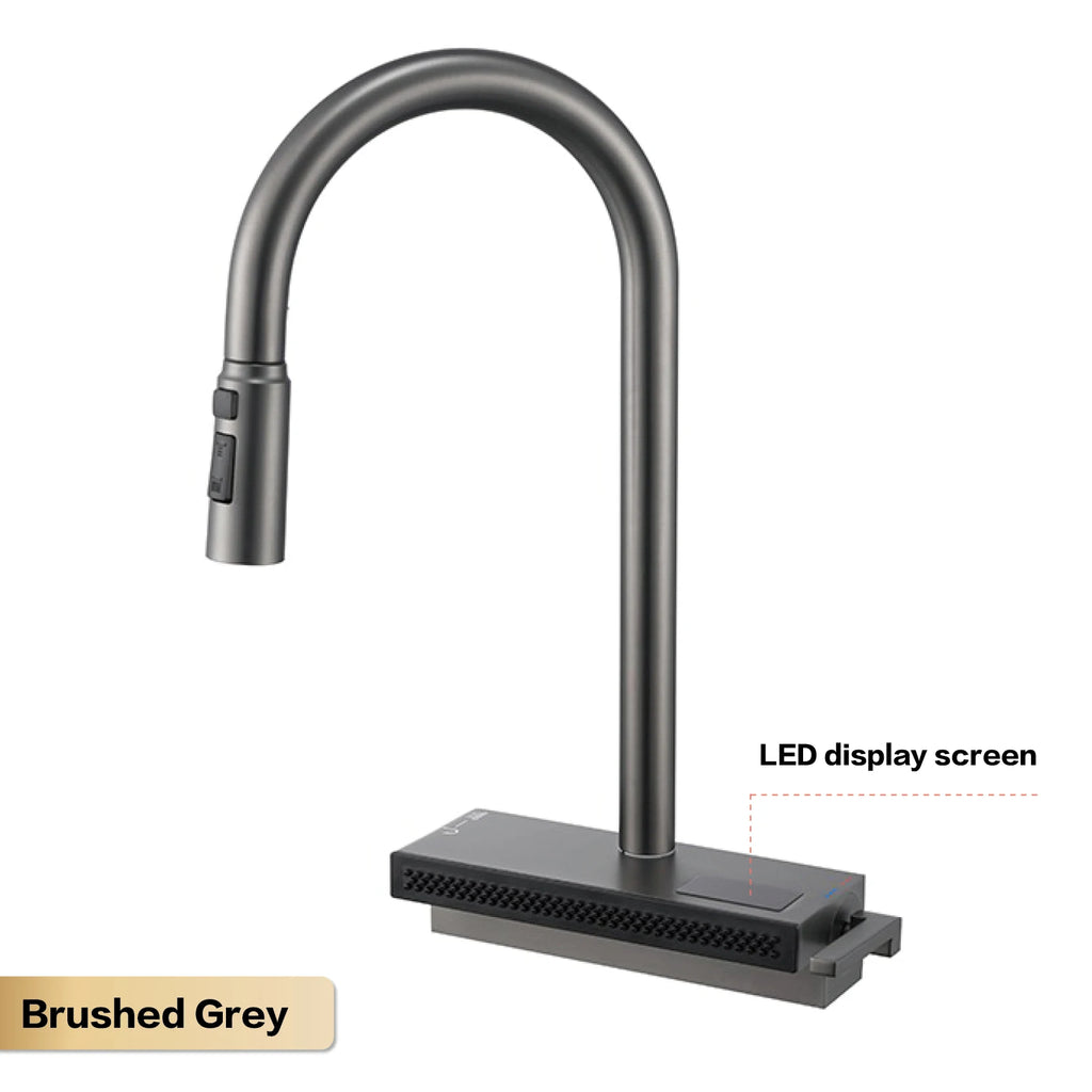 LED Digital Display Kitchen Faucet, 3 Modes Spray