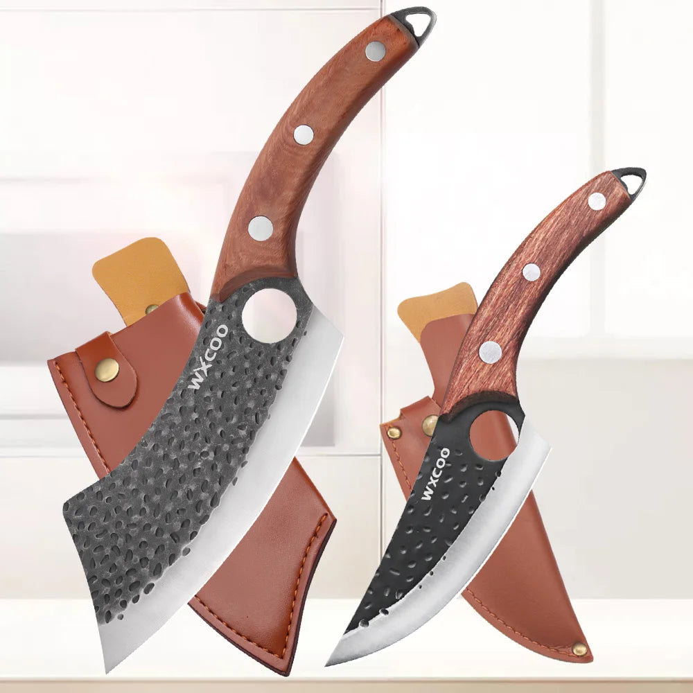 Handmade Forged Kitchen Knives 1-5 Pcs Set