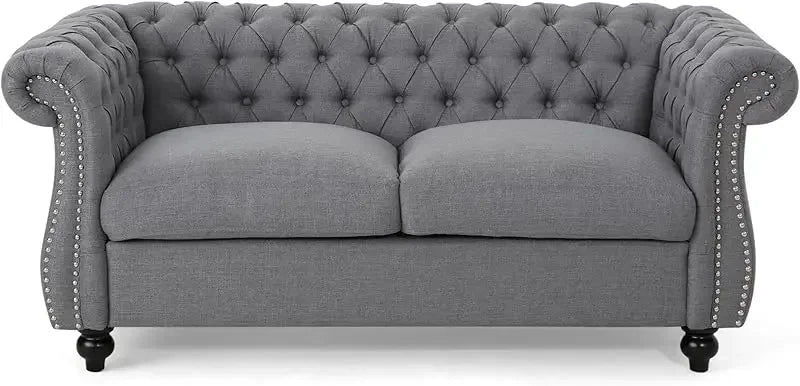 Loveseat Sofa. Beige, Grey, Emerald, Blackberry
