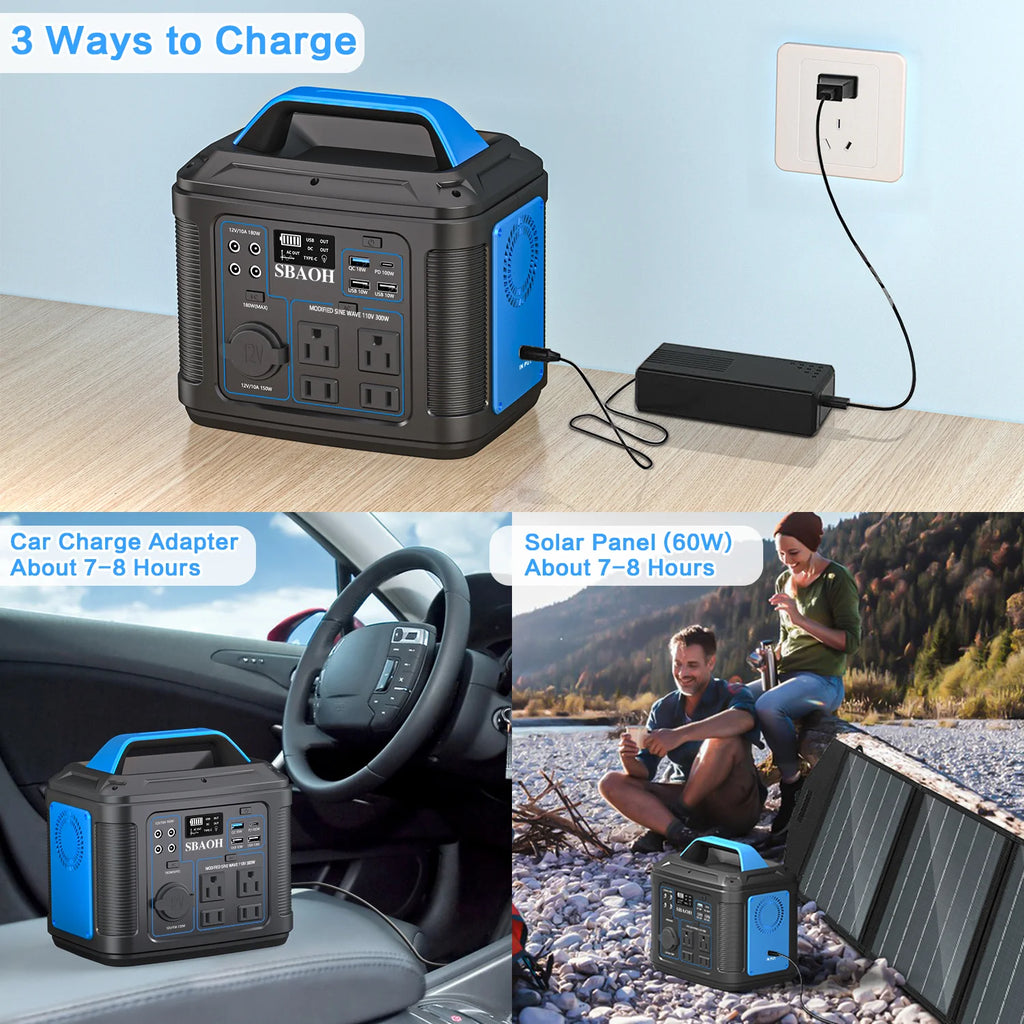 300W PowerStation, Lithium-Ion Battery, RV Camping