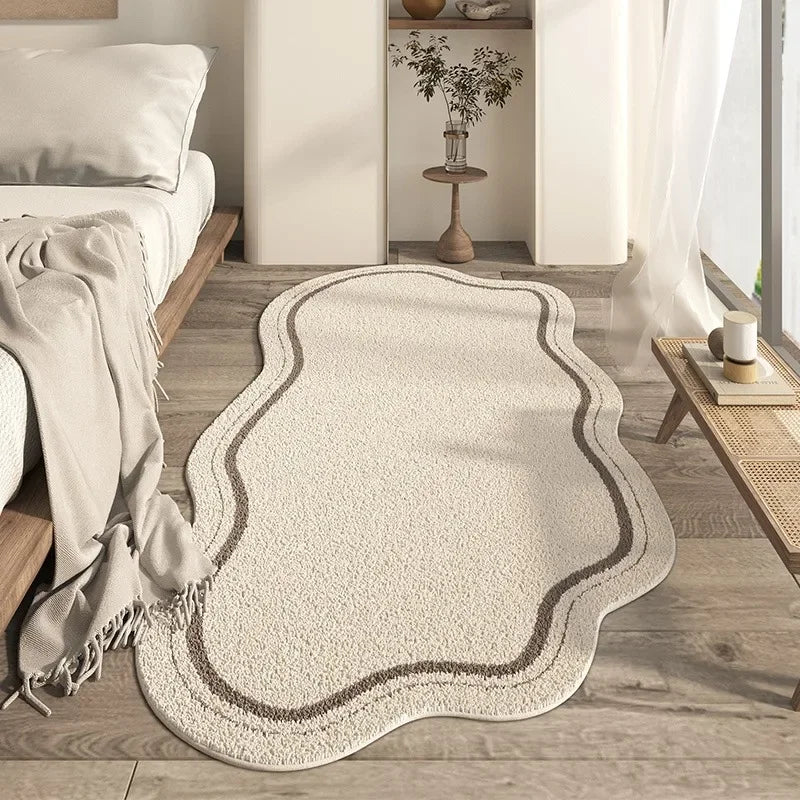 Cream, Non-Slip, Soft Floor Mats