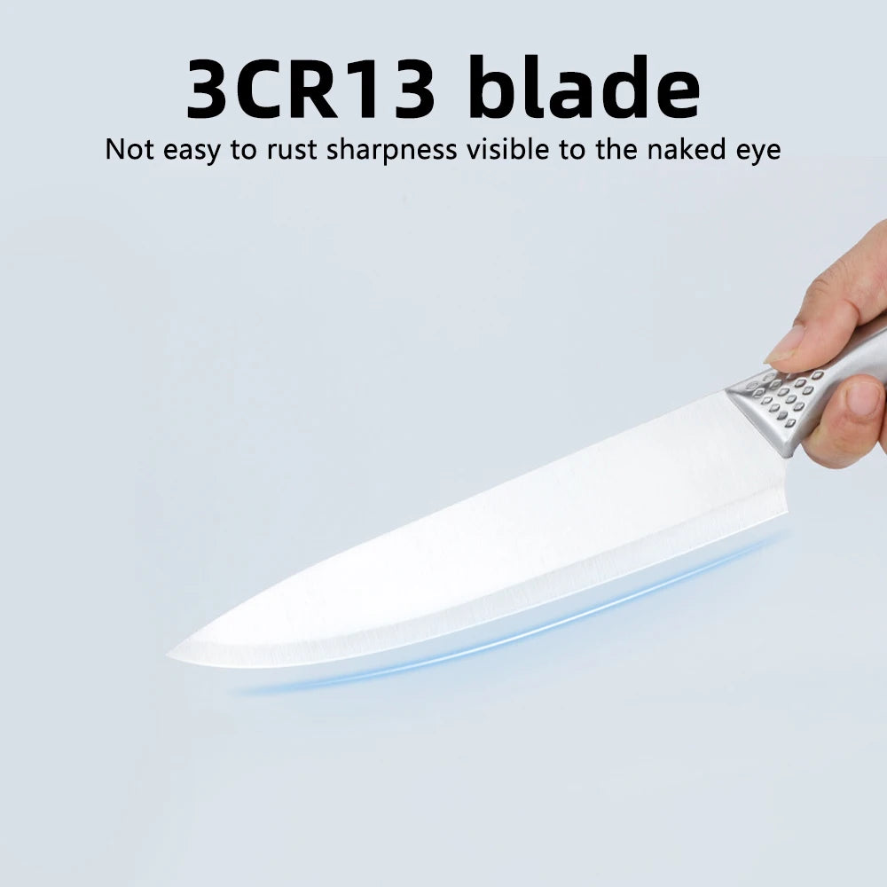 8pcs Kitchen Knives Set Stainless Steel With Block