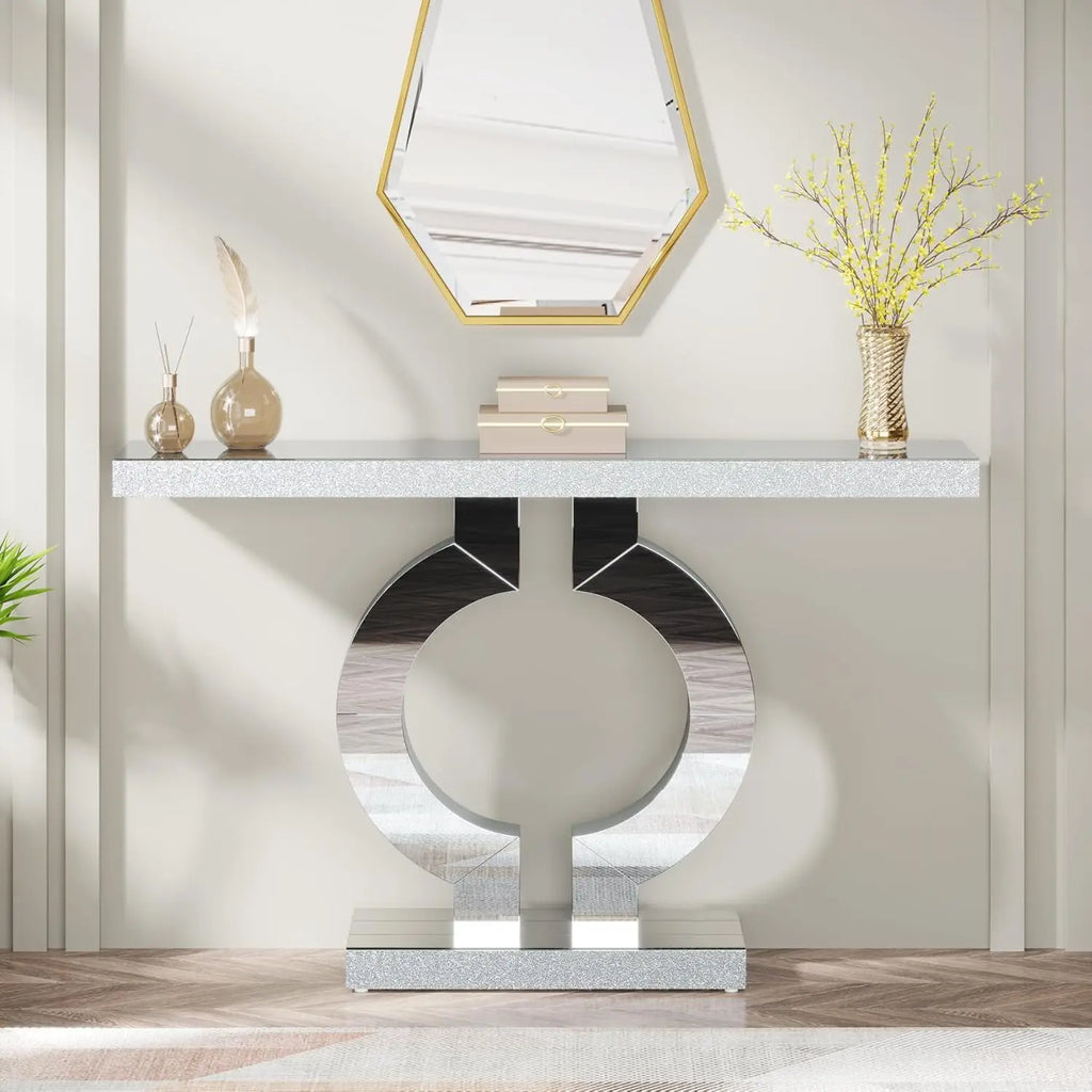 43.3" Table with Thickened Mirror Finish Tabletop