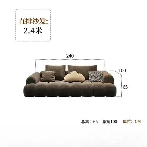 Brown Floor Recliner Sofa Bed