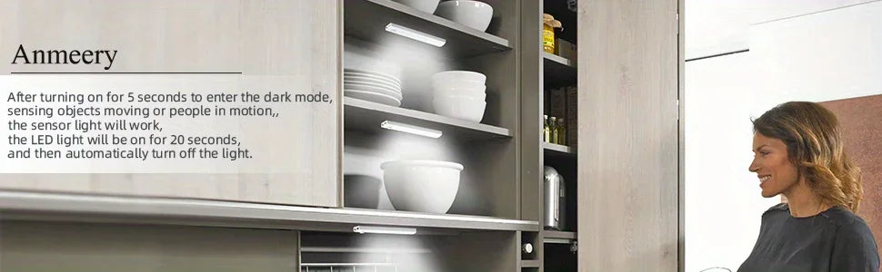 6 Pack Motion Sensor Light Indoor USB-C Rechargeable