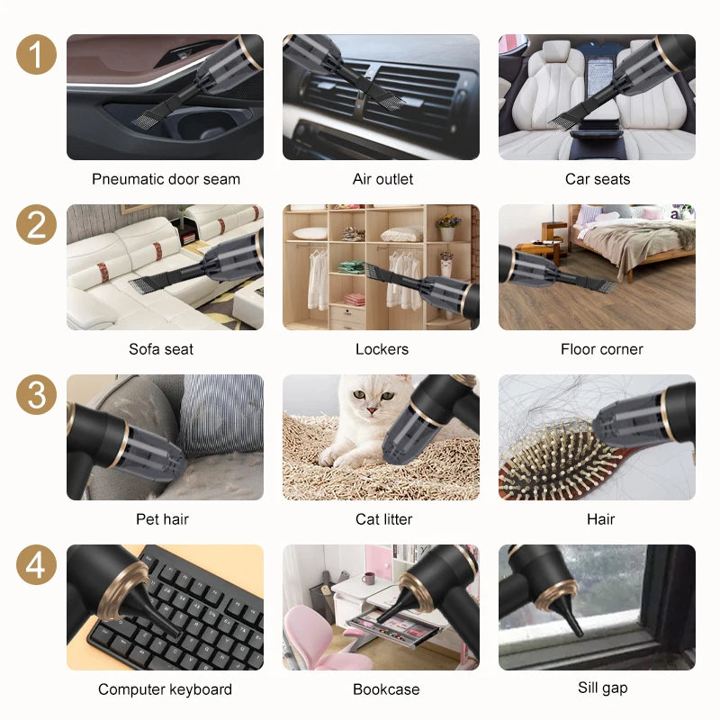 Wireless Car Vacuum Cleaner, High Power Cleaning Machine