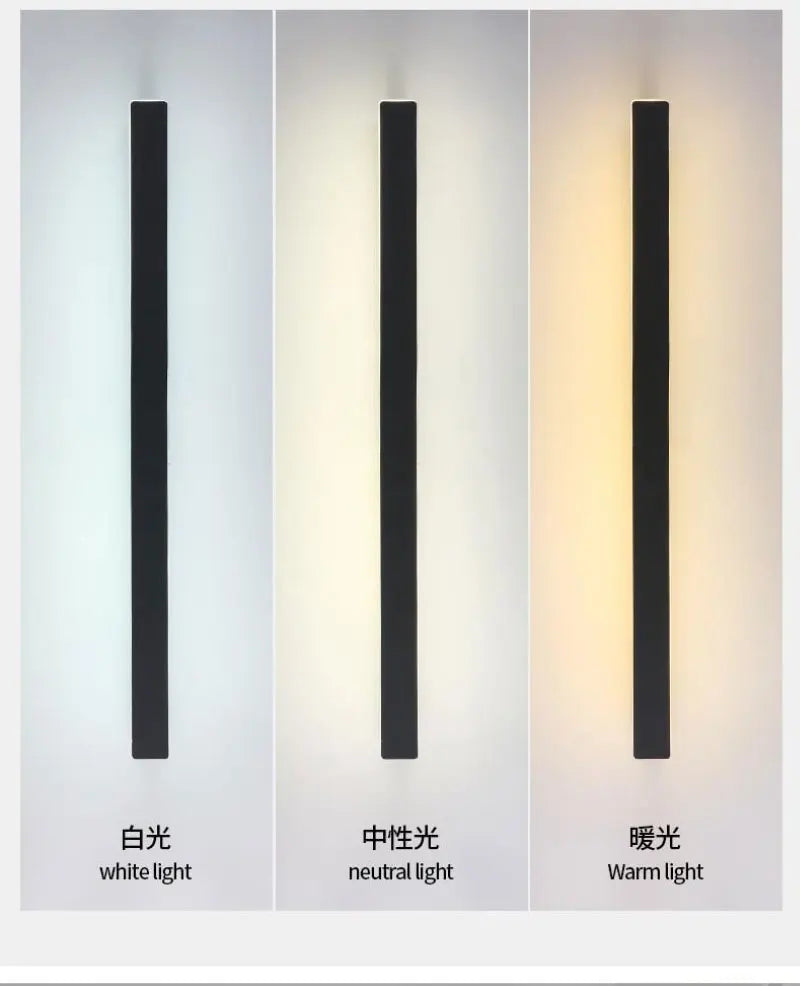 Storage rack, strip lamp, Black, White