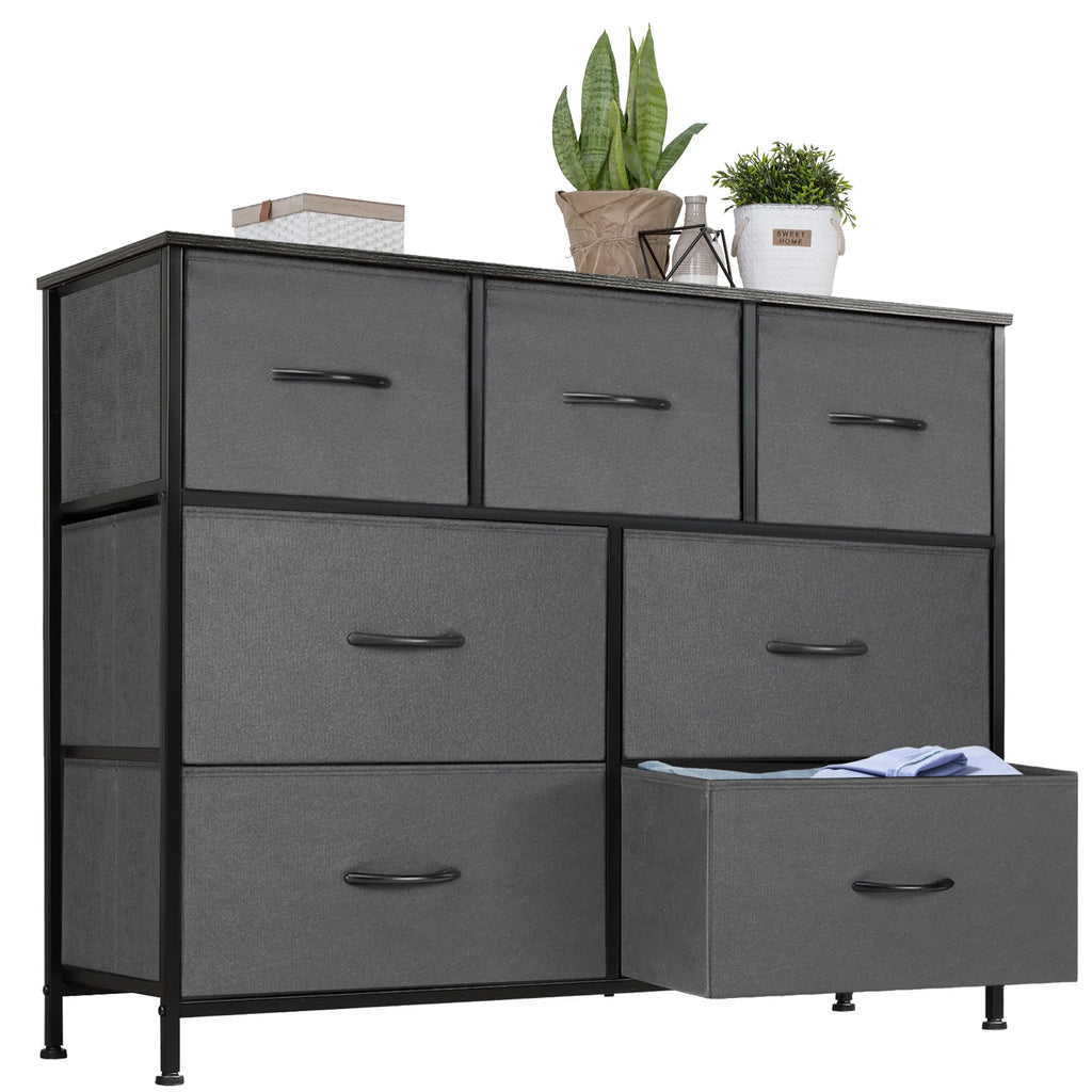 Display, Storage Cabinet, 7 Fabric Drawers