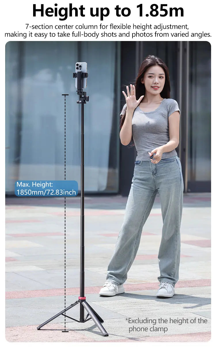 Camera Tripod, Bluetooth Remote, Double Cold Shoe Gimbal