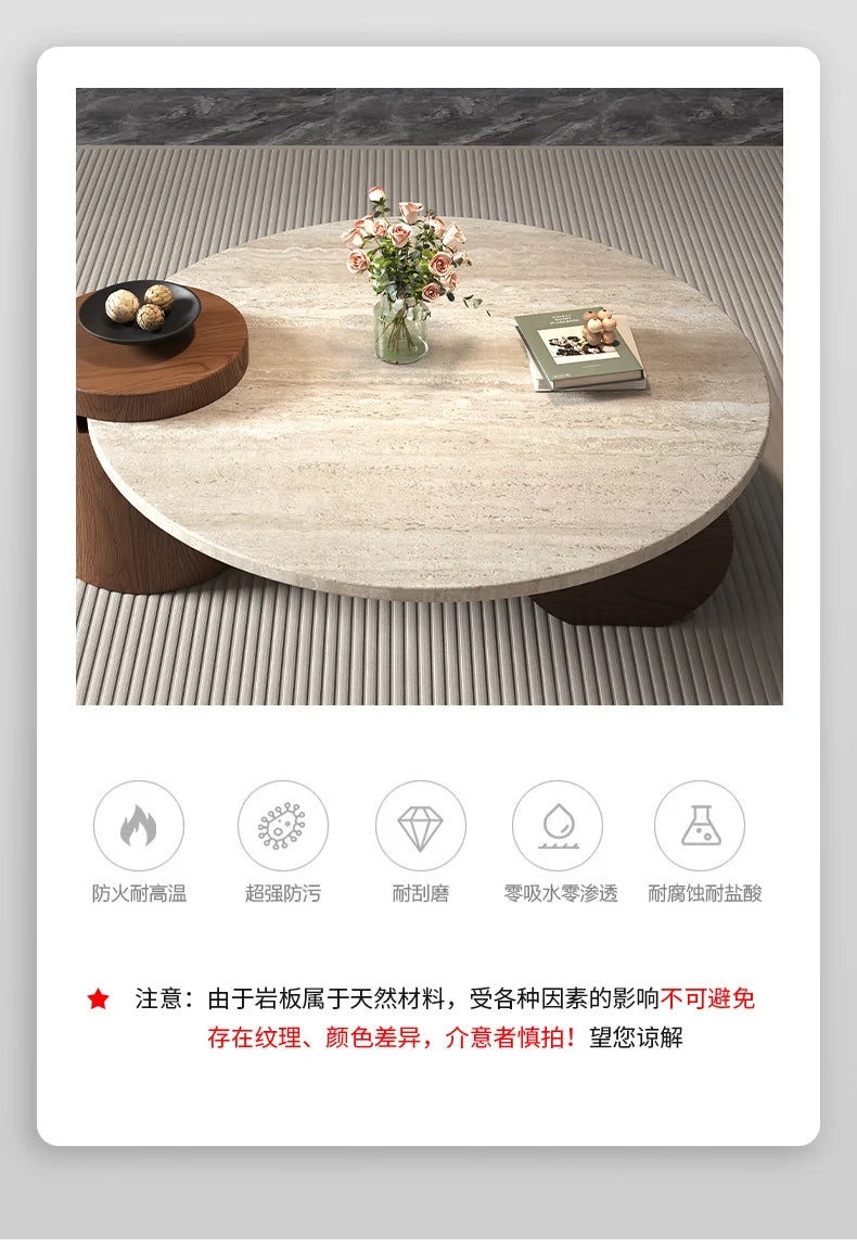 Wood Coffee Table Minimalist Unique Mesa Auxiliar