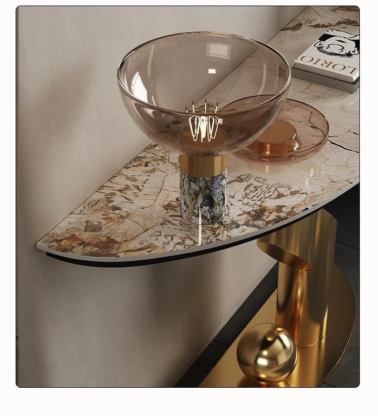 Table Hallway Metal Console Table