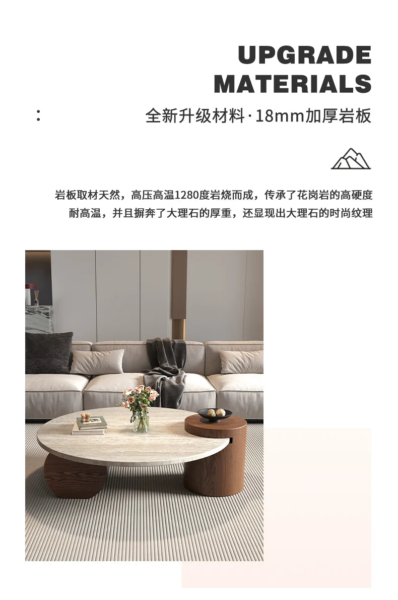 Wood Coffee Table Minimalist Unique Mesa Auxiliar