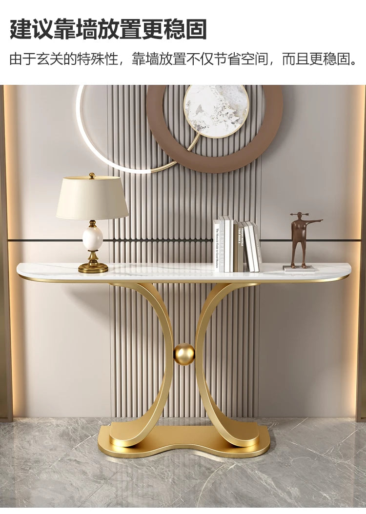 Hallway Lobby Marble Console Table
