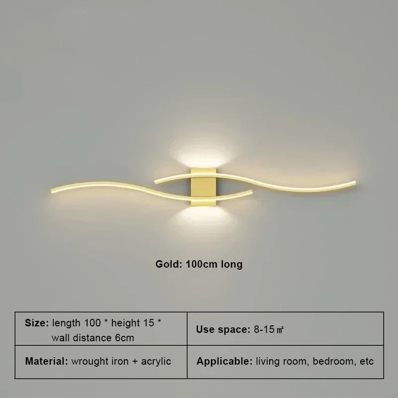 LED Wall Lamp, Smart Remote Control, Adjustable Color