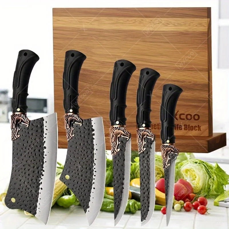 1PCS 6PCS 7PCS Professional Stainless Steel Chef Knife Set