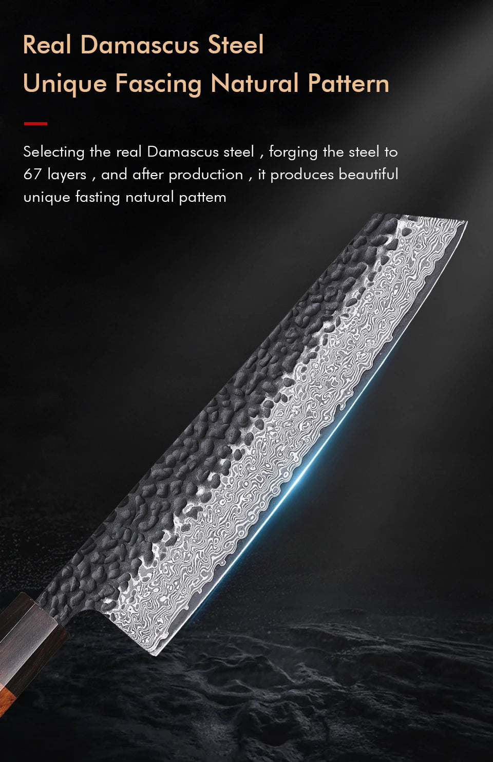 8.2-inch Japanese Chef Knife Handmade Damascus Steel