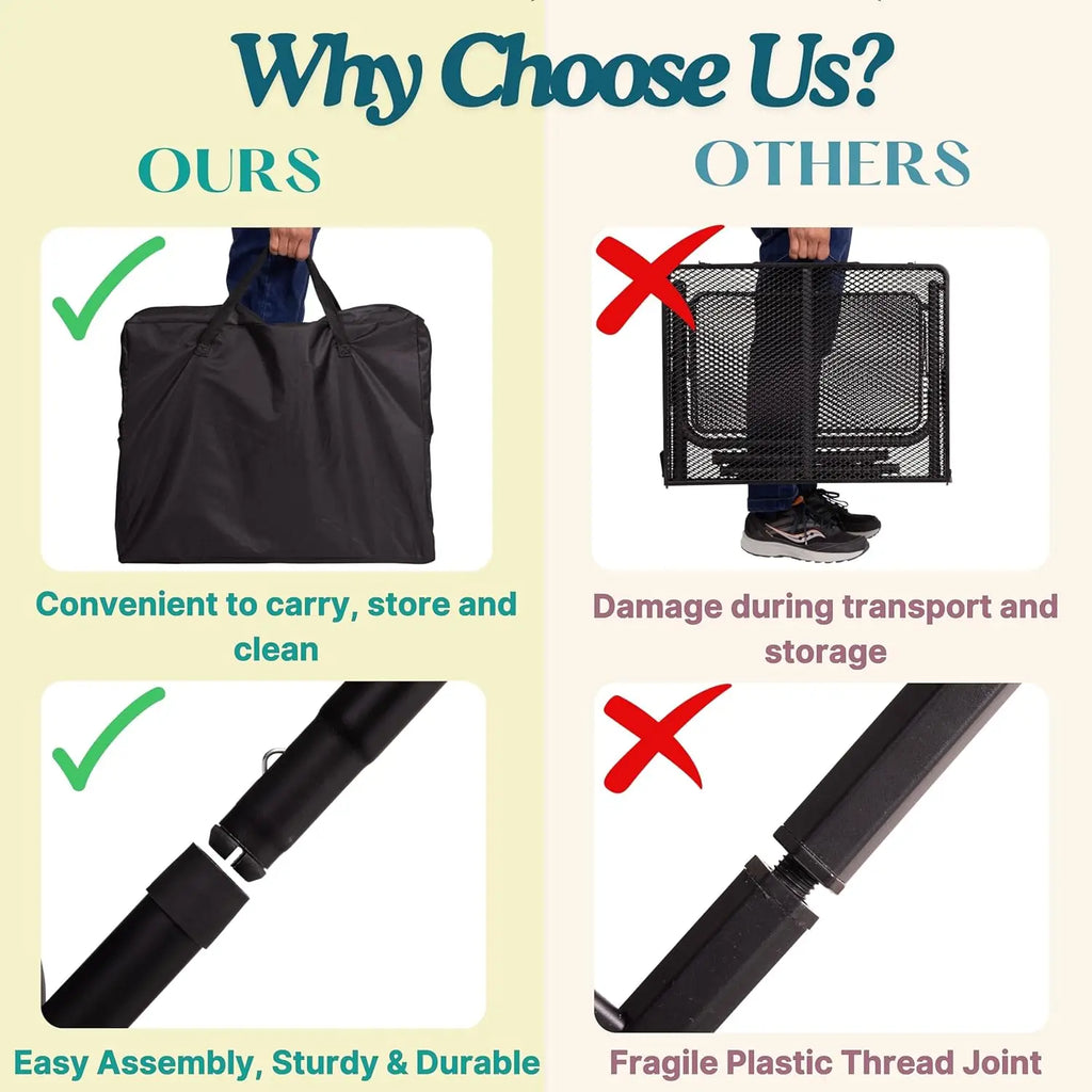 Folding Table w/ Carry Bag, Paper Towel Holder, Garbage Holder, Wing Panels, 3x2 FT Foldable Table for Portable Grill, Picnic