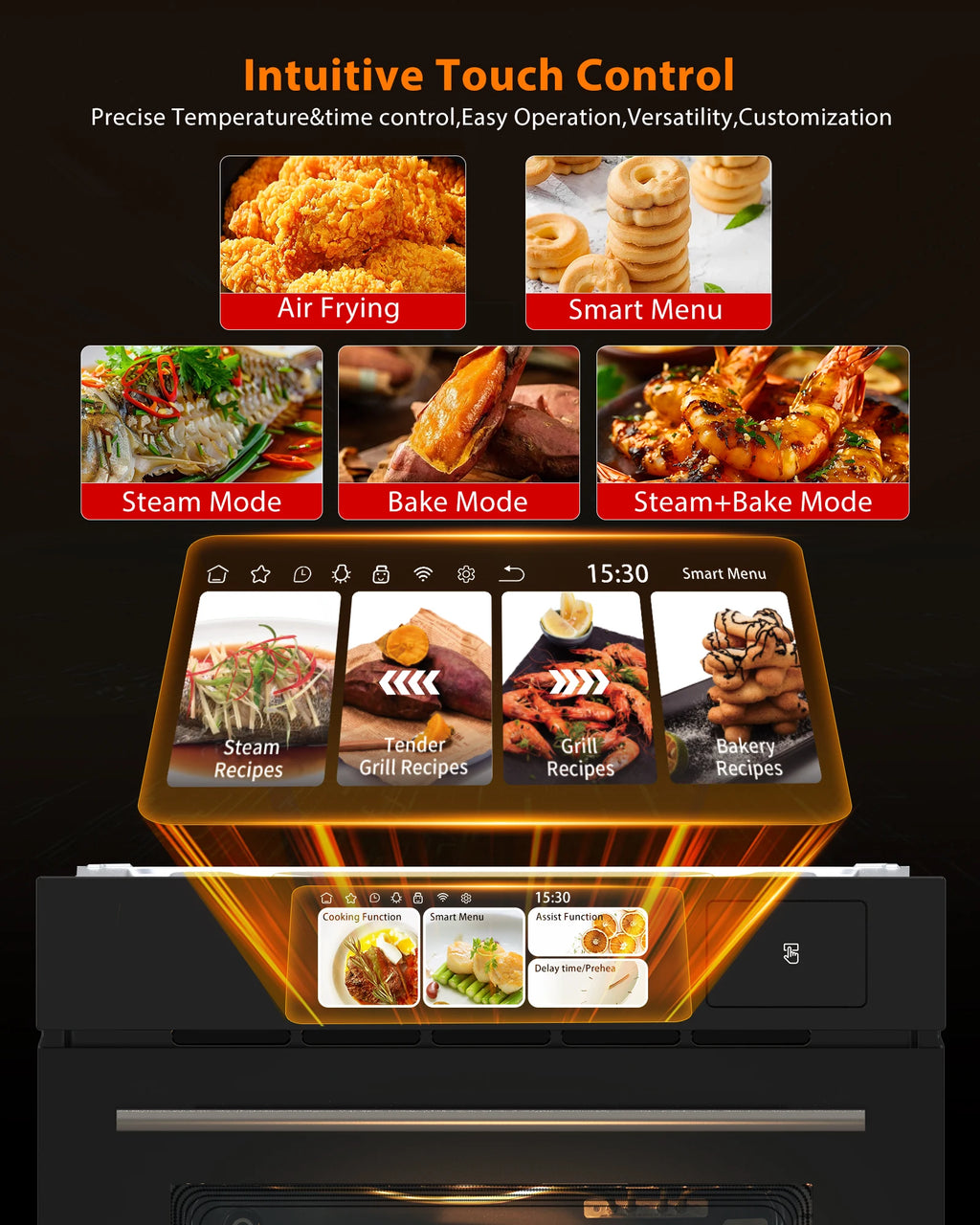 Electric Wall Oven, Steam, Grill, Air Frying