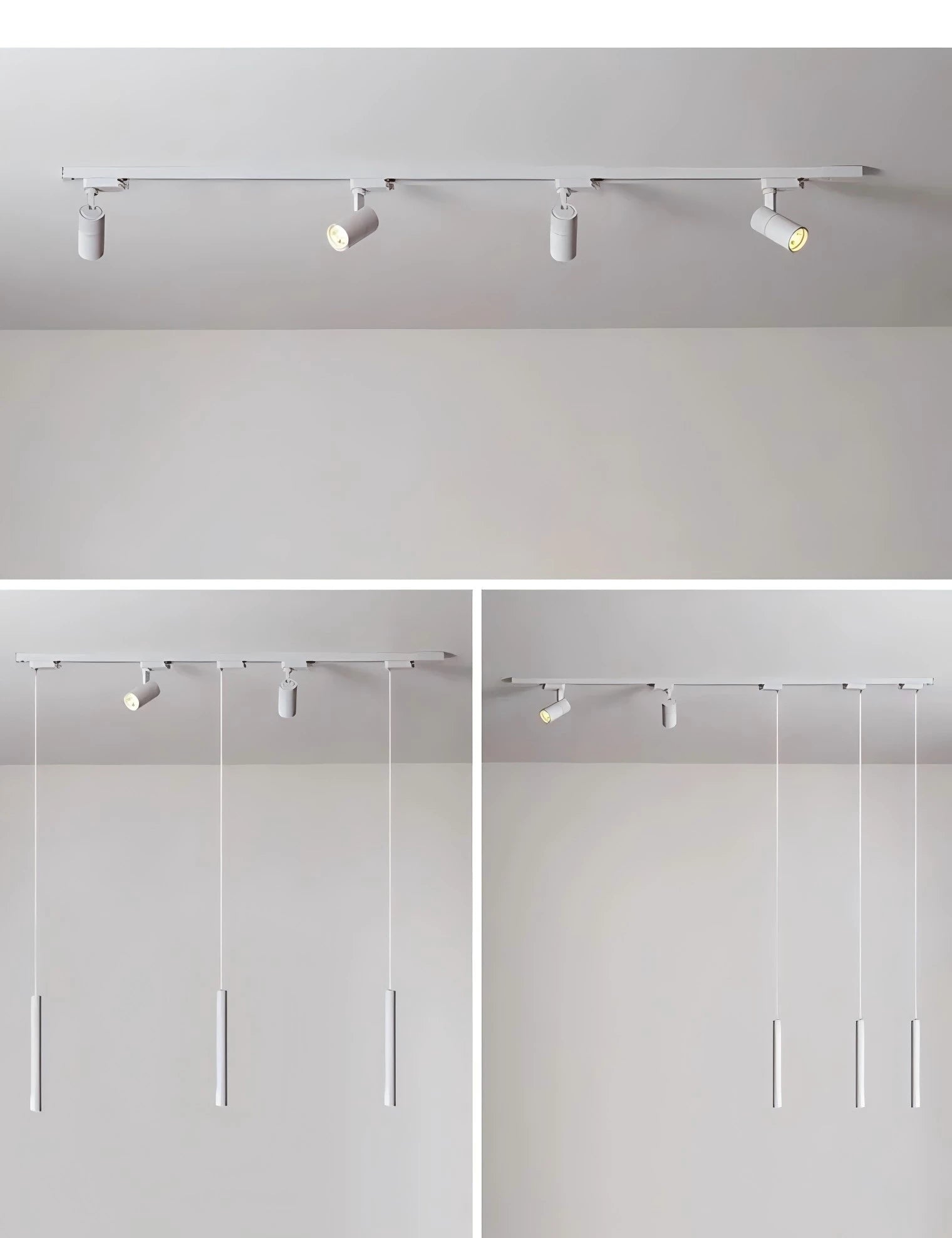 Surface mounted track lights, spotlights, LED, Hanging