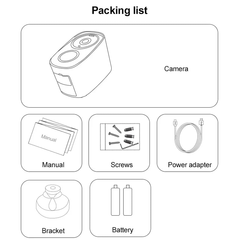 Wireless Solar-Powered Security Camera, PIR Motion Alarm