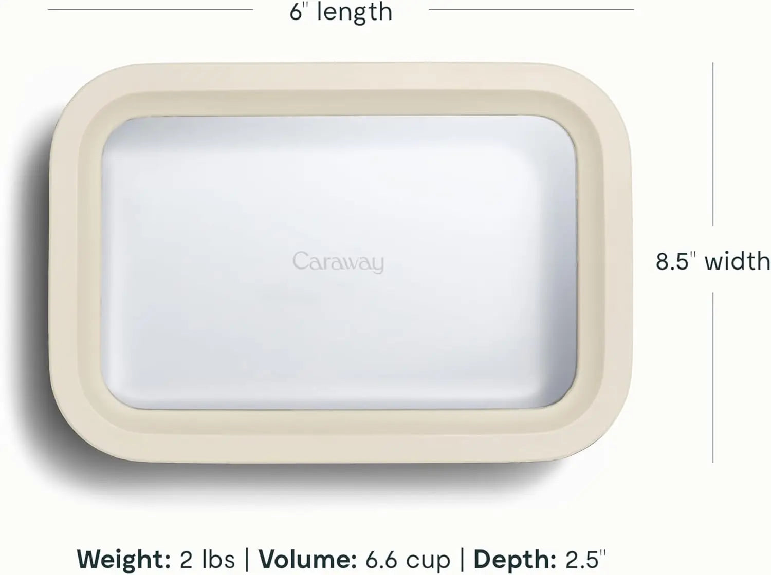 Glass Storage, Lunch Box w/Lids, 6.6 Cup, 2Pc.