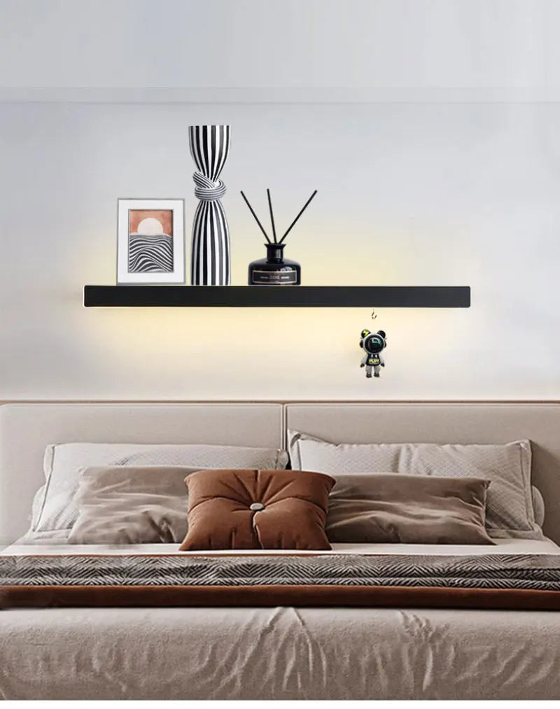 Storage rack, strip lamp, Black, White