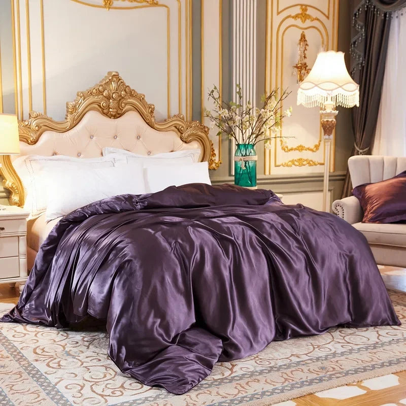 Satin Bedding Set, Duvet Cover, Bed Sheet, Pillowcase,