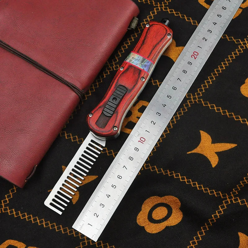 Tech Knife, Wood+ Stell Handle