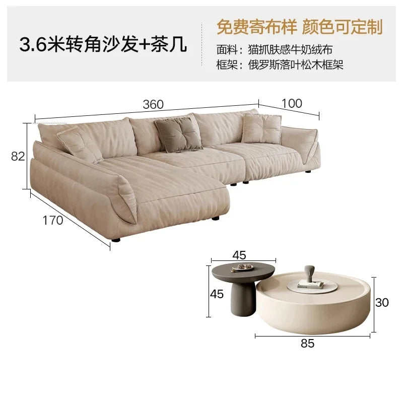 Velvet Corner Sofa for Cozy Living Room